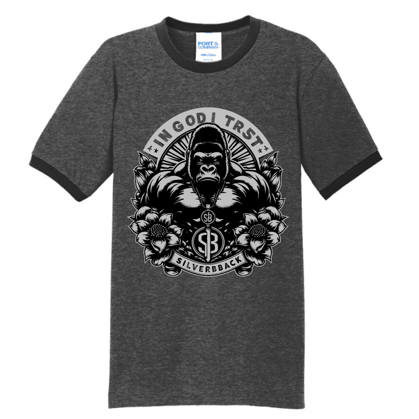 Dark Heather Grey/ Jet Black - PC54R - FRONT